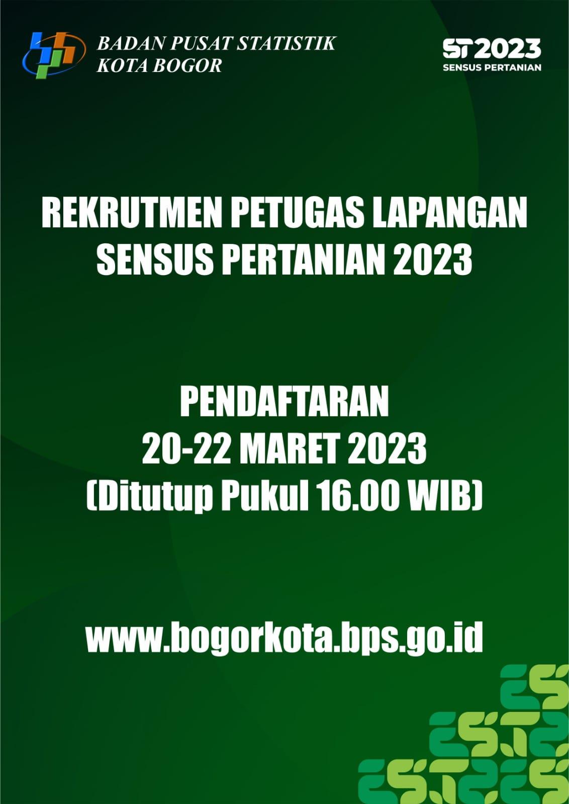 Rekrutmen Petugas Lapangan ST2023 UTP