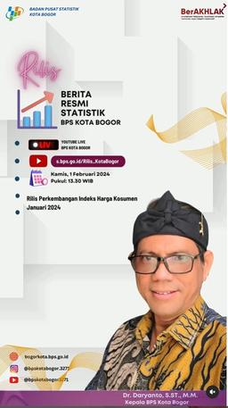 Rilis Berita Resmi Statistik Perkembangan Indeks Harga Konsumen (IHK) Januari 2024 Kota Bogor