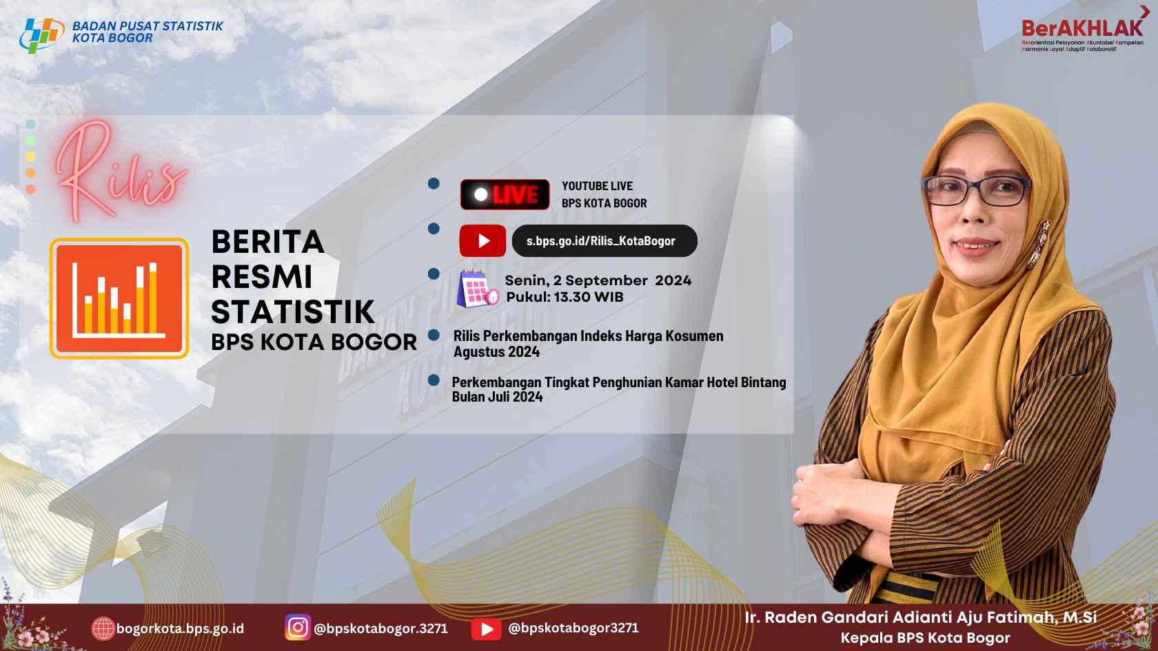 Rilis Berita Resmi Statistik 2 September 2024 Kota Bogor