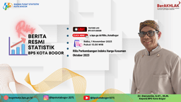 Rilis Berita Resmi Statistik Perkembangan Indeks Harga Konsumen Oktober 2023 Kota Bogor